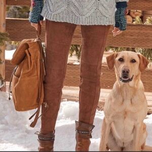Sundance Atlee Luxe Moto Pants in Cognac, 16, EUC